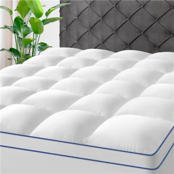 Full Mattress Topper,Extra Thick Mattress Pad Cover for Deep Sleep,3D+7D Snow - Picture 1 of 7